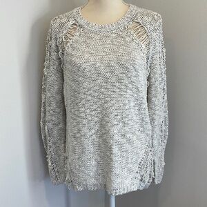 Boutique Distressed Sweater by LUSH Size Small